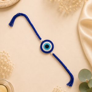 Blue Nazar Crochet Rakhi