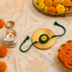 Emerald Blossom Rakhi