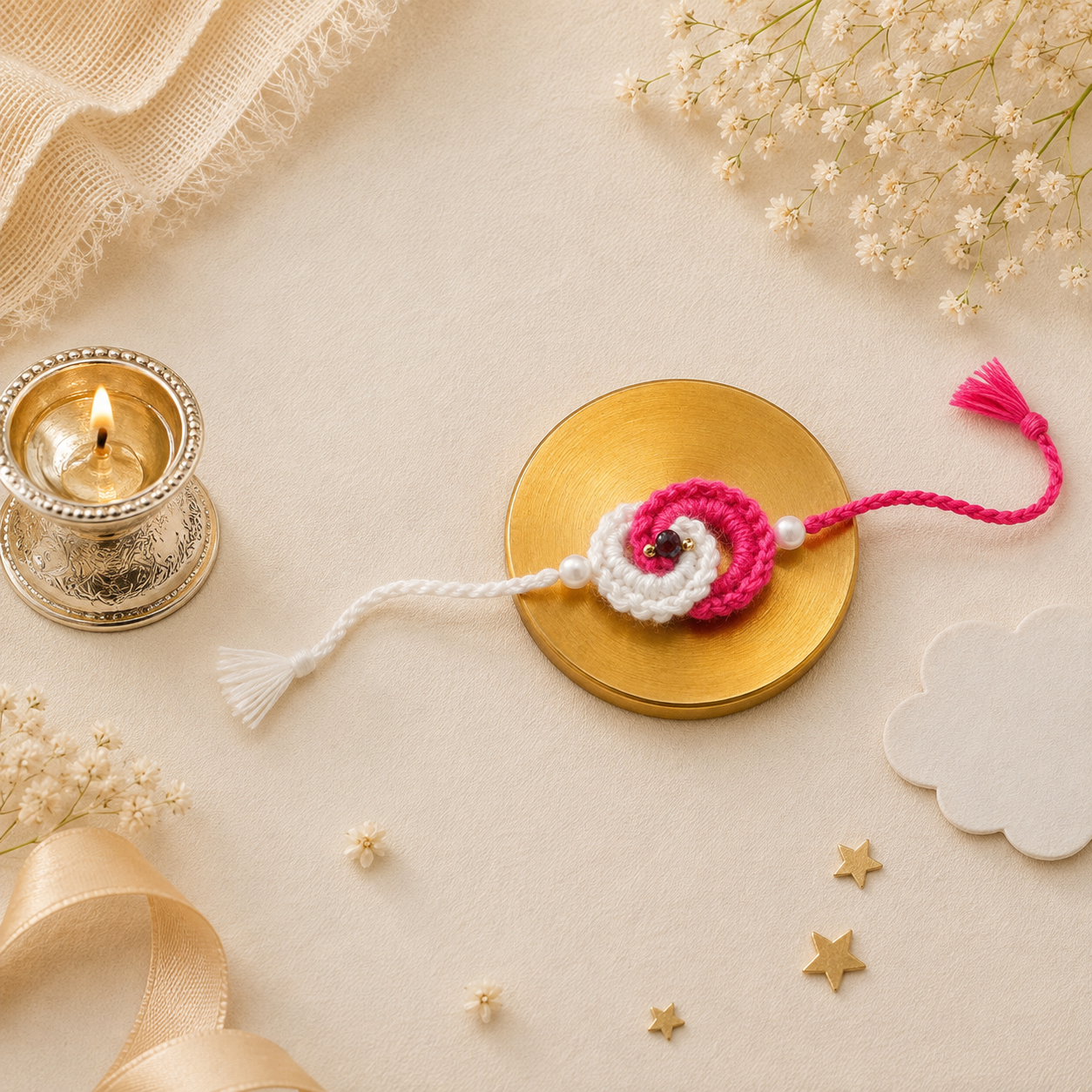 Pearl Swirl Rakhi